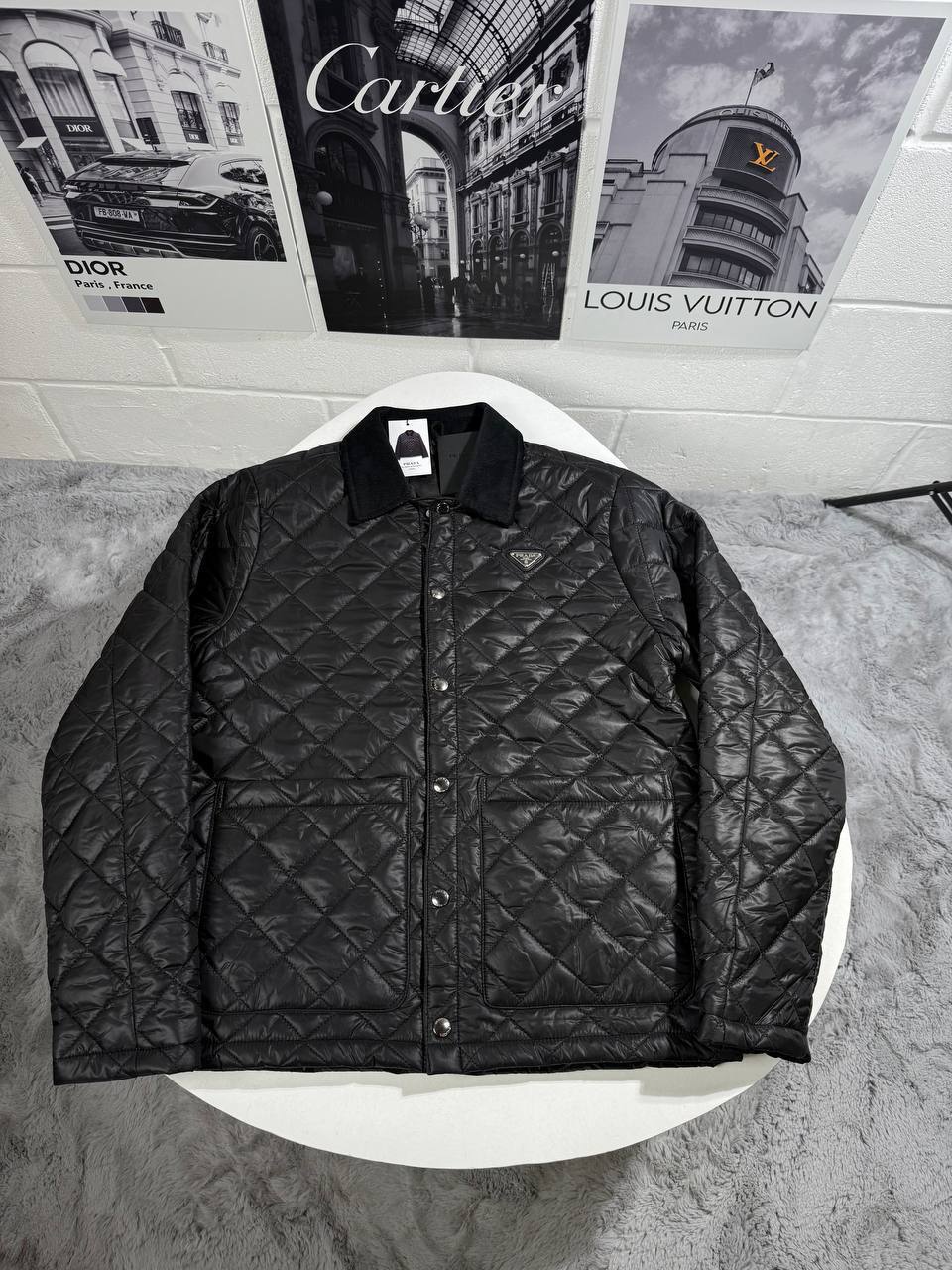 Prada Re-Nylon Quilted Jackets Mens in 2 Colors UK Reps AAA Quality