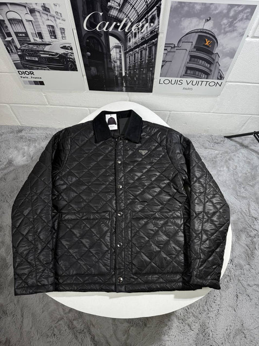 Prada Re-Nylon Quilted Jackets Mens in 2 Colors UK Reps AAA Quality
