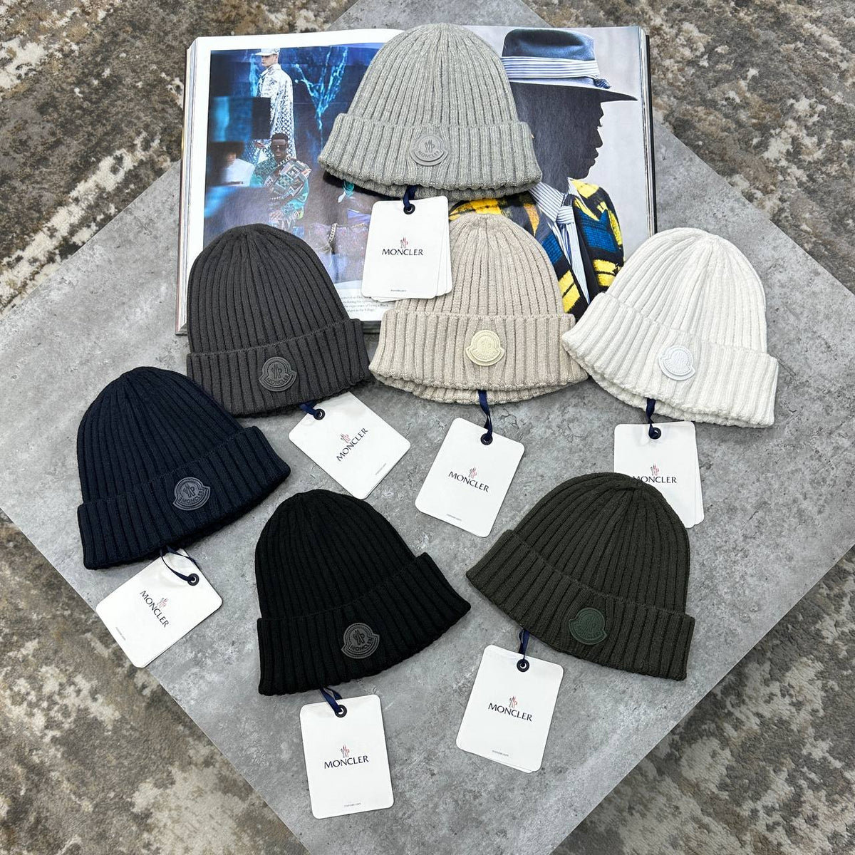 Moncler Knit Logo Beanie Hat Mens UK Reps Superclone Quality
