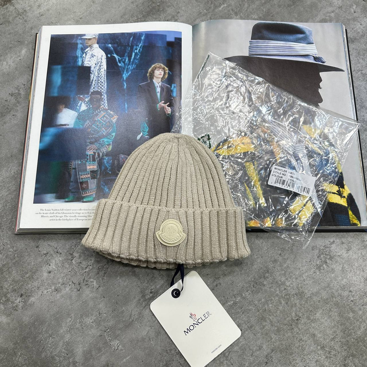 Moncler Knit Logo Beanie Hat Mens UK Reps Superclone Quality