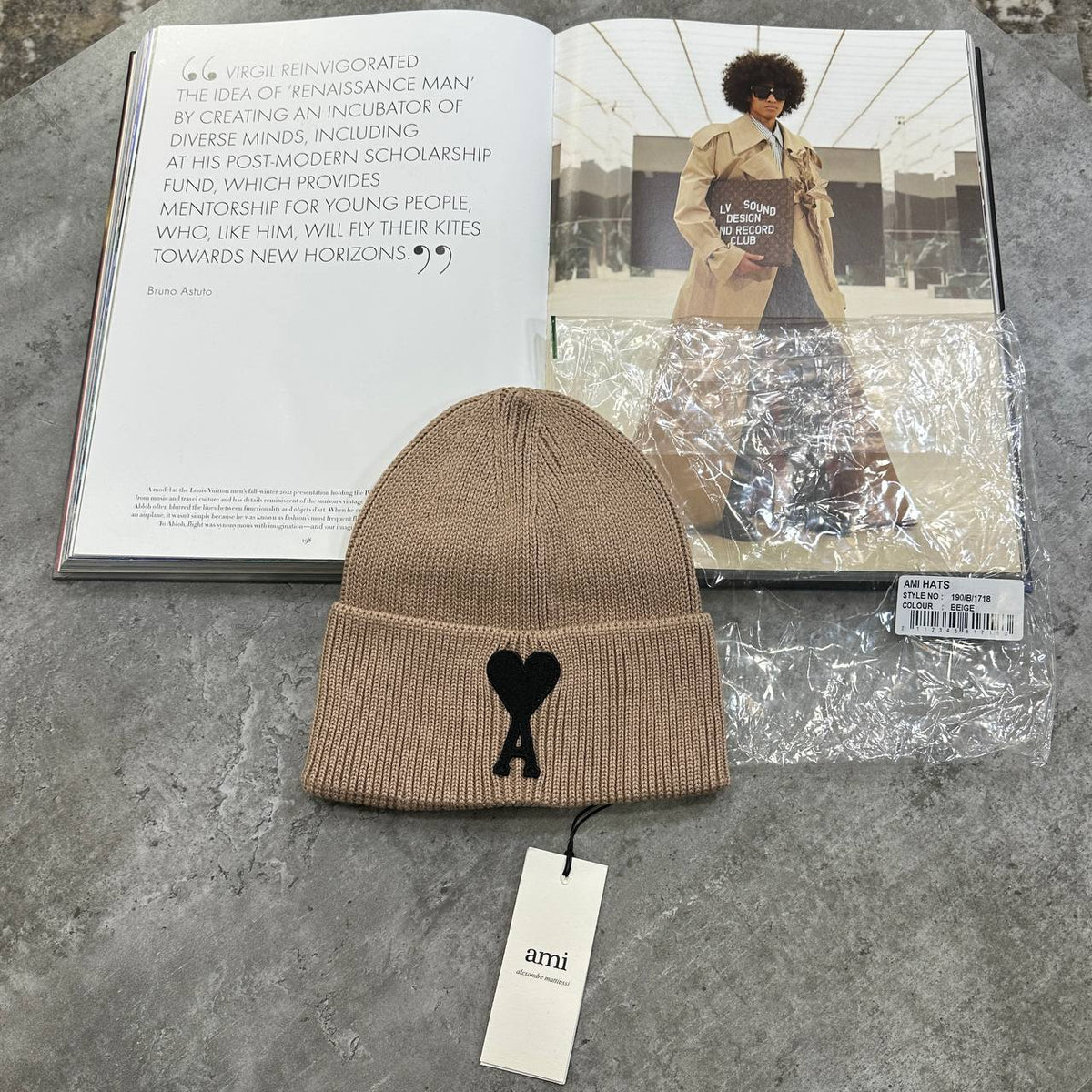 Ami Paris Ami de Cœur Classic Logo Beanie Hat Mens UK Reps Superclone Quality