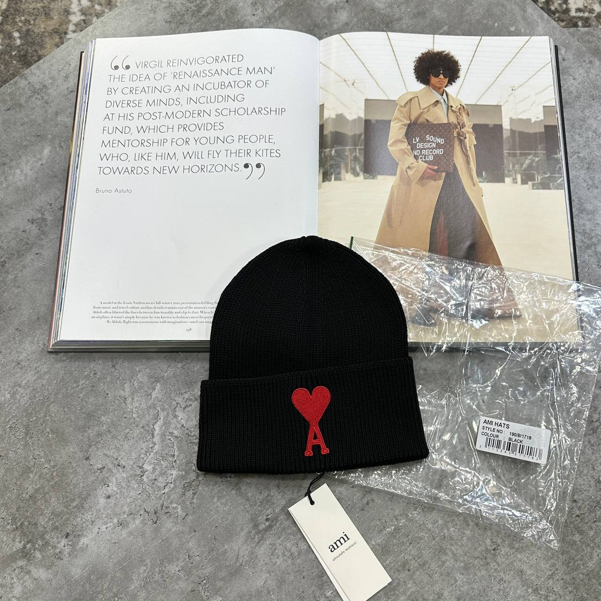 Ami Paris Ami de Cœur Classic Logo Beanie Hat Mens UK Reps Superclone Quality