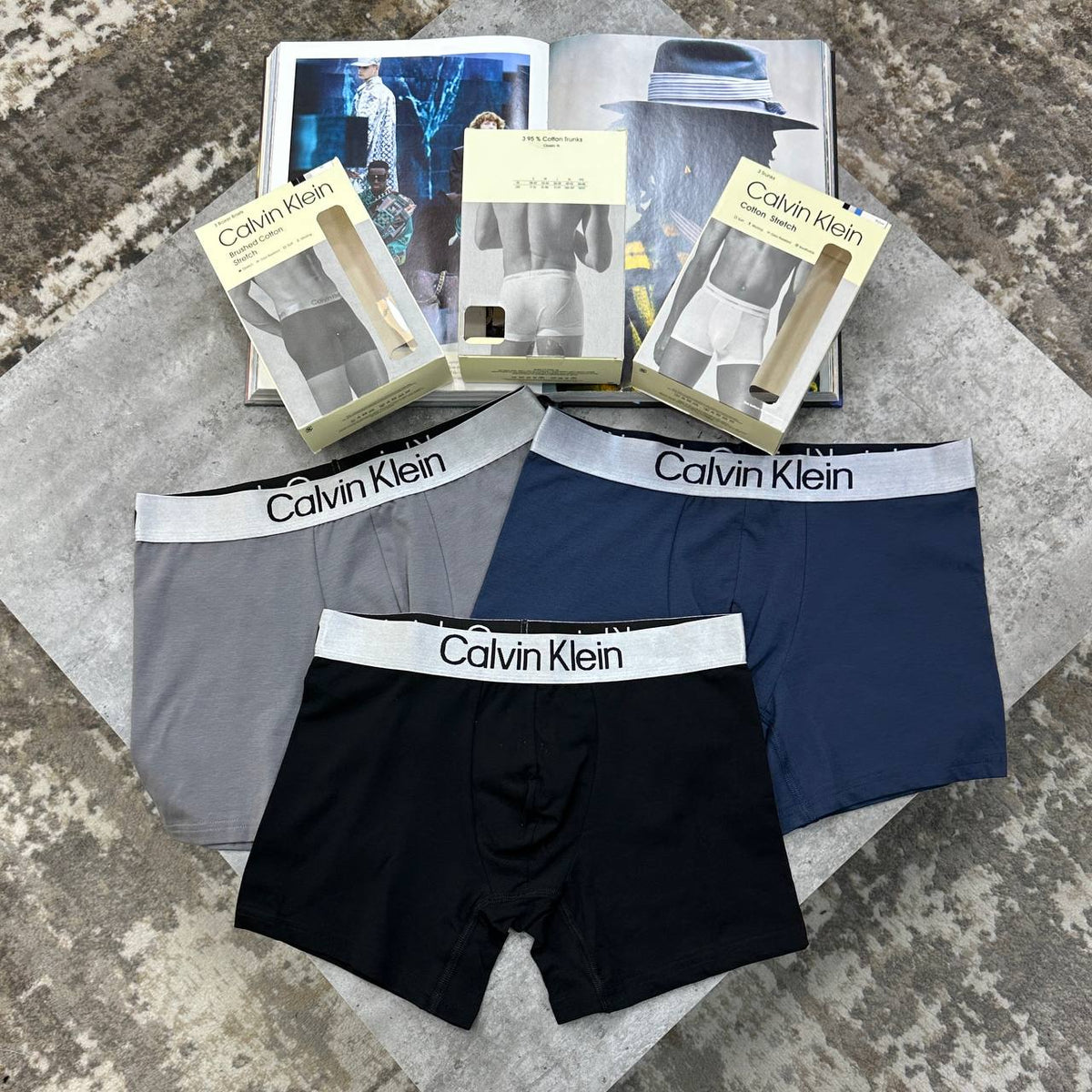 Calvin Klein Men's Cotton Stretch Boxer Shorts Pack of 3 UK Reps Superclone Quality