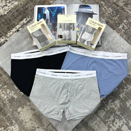 Calvin Klein Men's Elastic Waistband Boxer Shorts Pack of 3 UK Reps Superclone Quality