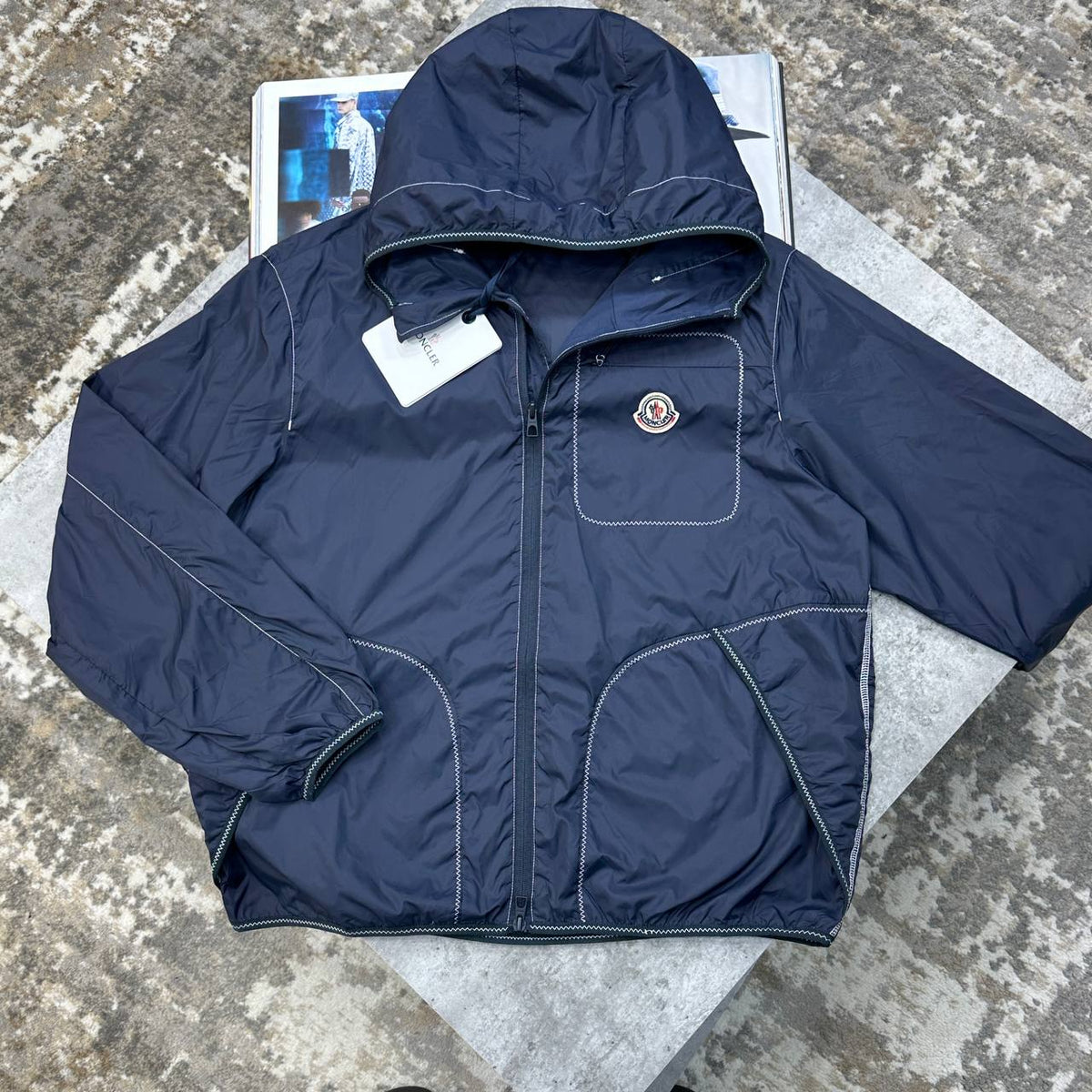 Moncler Hooded Windbreaker Jacket Mens UK Reps Superclone Quality