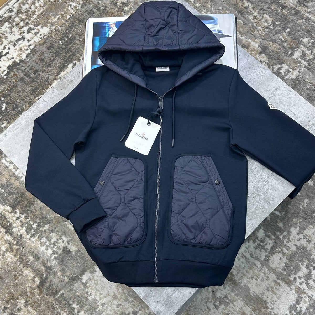 Moncler Quilted Cotton-Blend Tracksuits Mens UK Reps Superclone Quality