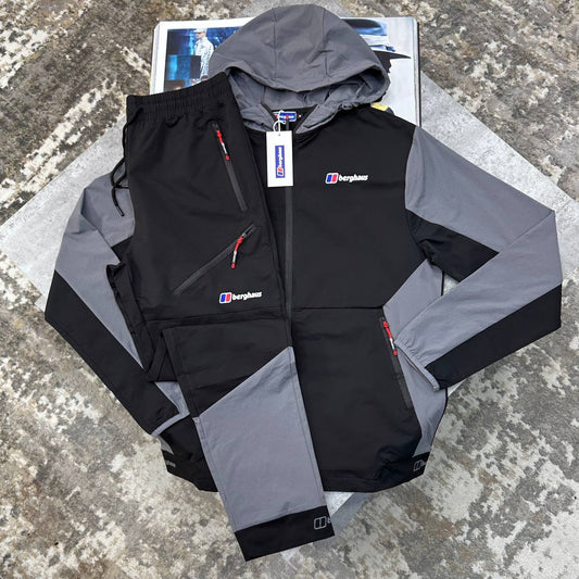Berghaus Technical Tracksuit Grey/Black Mens UK Reps Superclone Quality
