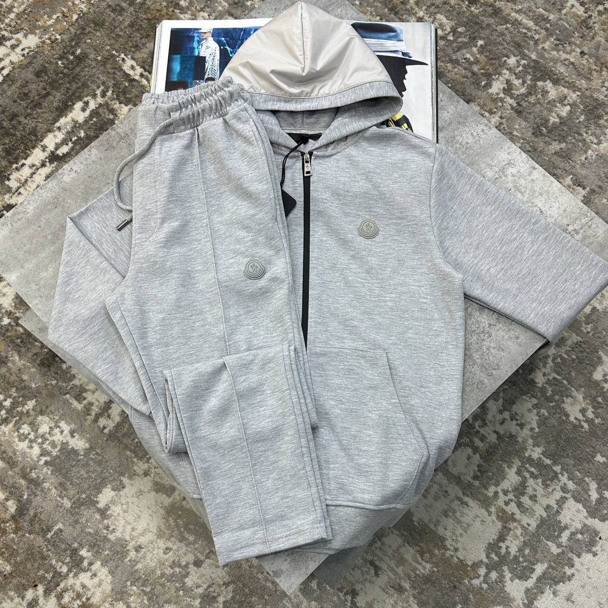 Moncler Cotton-Blend Jersey Tracksuit UK Reps Superclone Quality