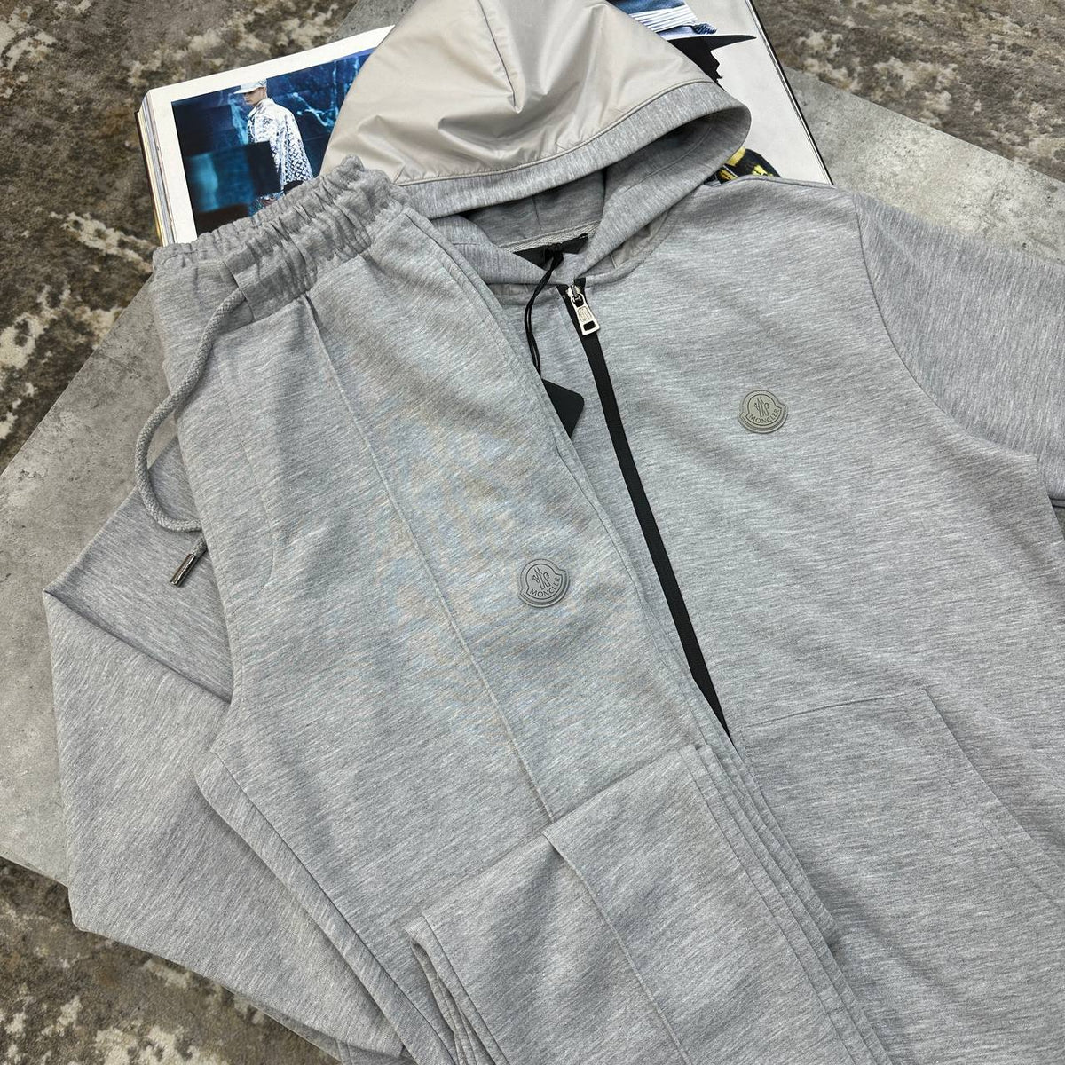 Moncler Cotton-Blend Jersey Tracksuit UK Reps Superclone Quality