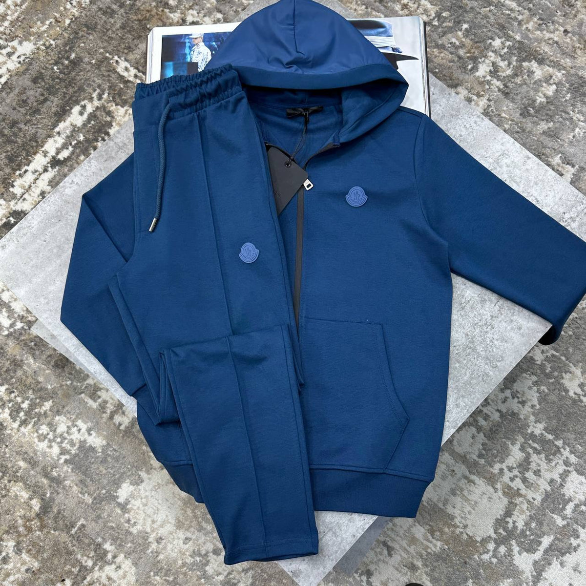 Moncler Cotton-Blend Jersey Tracksuit UK Reps Superclone Quality