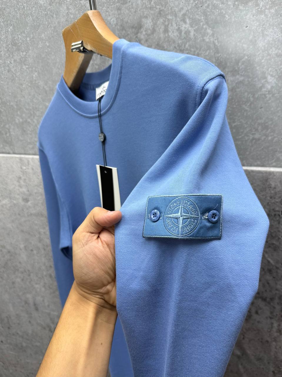 Stone Island Crewneck Cotton Fleece Sweatshirt Mens in Multiple Colors UK Reps AAA Quality