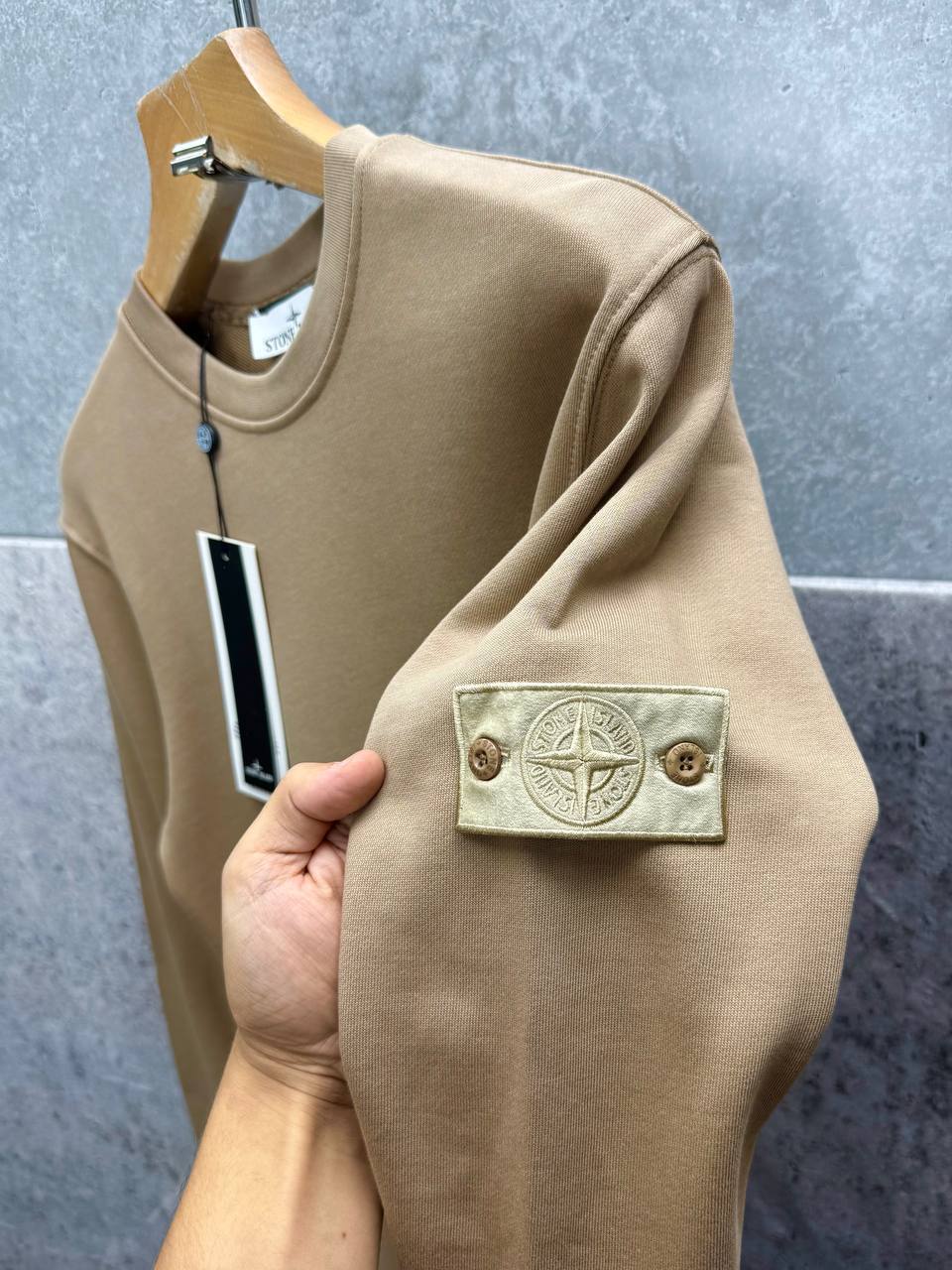 Stone Island Crewneck Cotton Fleece Sweatshirt Mens in Multiple Colors UK Reps AAA Quality