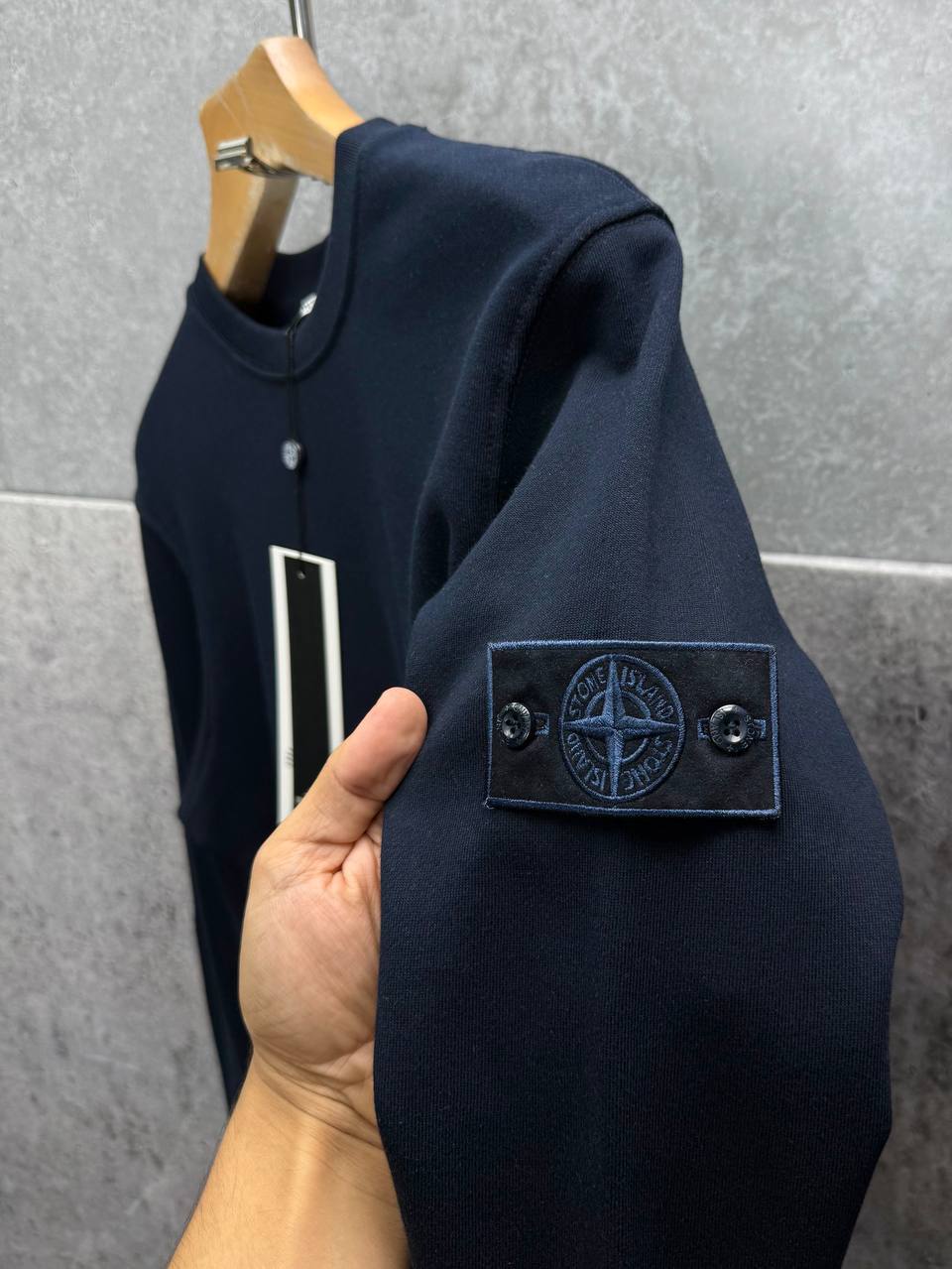 Stone Island Crewneck Cotton Fleece Sweatshirt Mens in Multiple Colors UK Reps AAA Quality