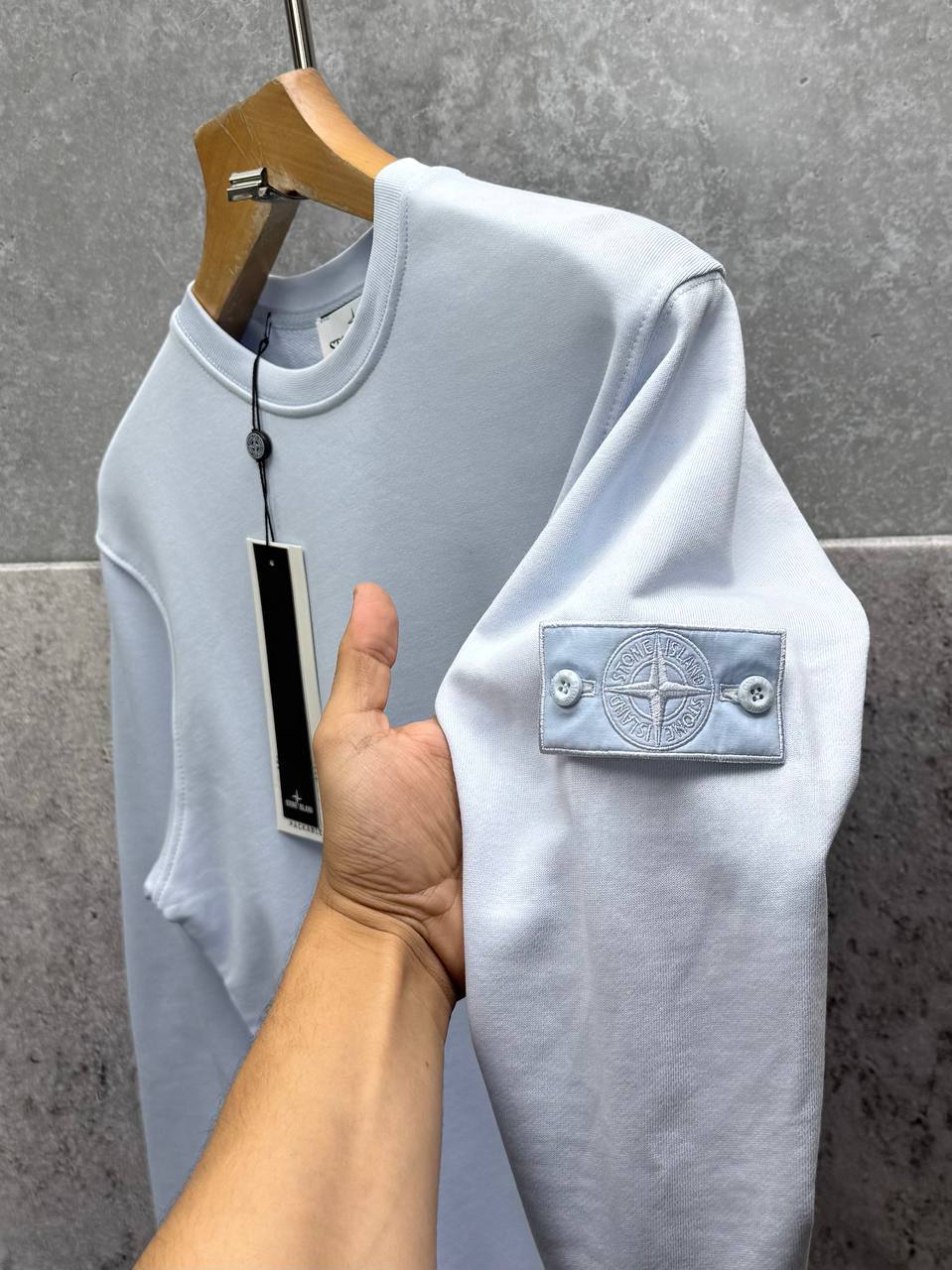 Stone Island Crewneck Cotton Fleece Sweatshirt Mens in Multiple Colors UK Reps AAA Quality