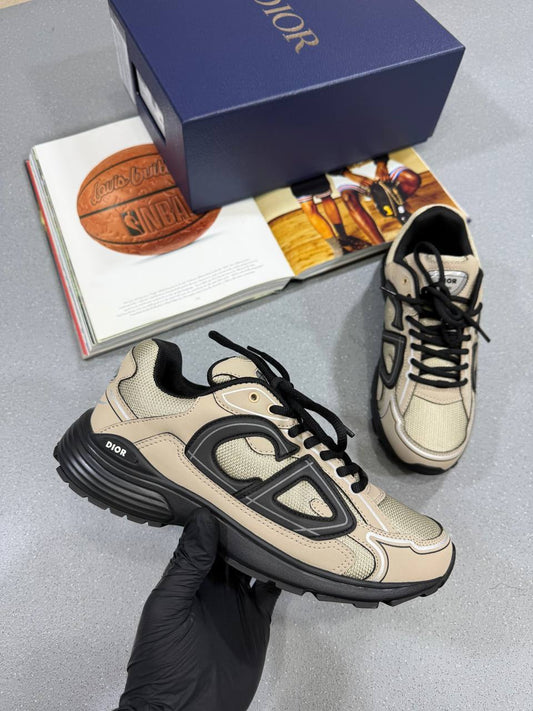 Christian Dior B30 Countdown Sneaker Technical Mesh Mens in Beige Color UK Reps AAA Quality