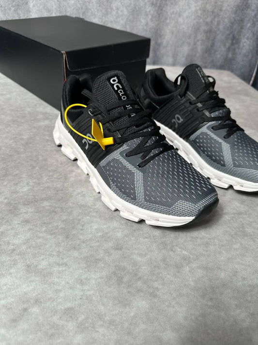 On Cloudswift Road-Running Shoes Men's Trainers in Black/Grey Best Sale UK Reps AAA Quality
