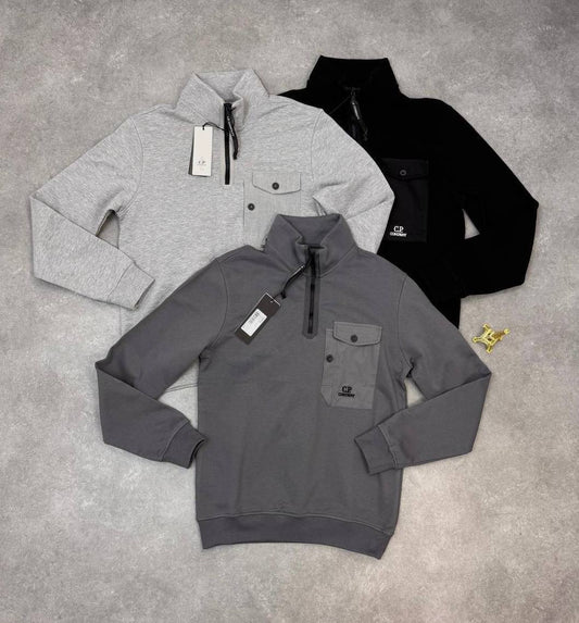 C.P. Company Men's Quarter Zip Jumpers Mens in Multiple Colors Best Sale UK Reps AAA Quality