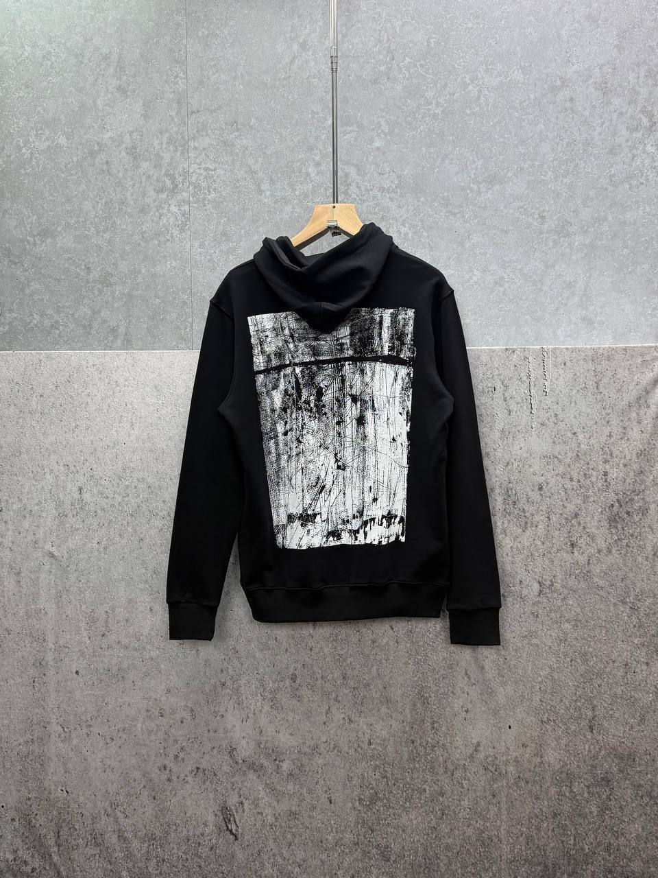Off-White Black Scratch Tab Skate Hoodie Mens in Black Color Best Sale UK Reps AAA Quality