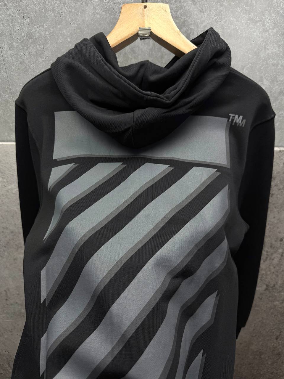 Off White Diagonal Logo Hoodie Mens in Black Color Best Sale UK Reps AAA Quality