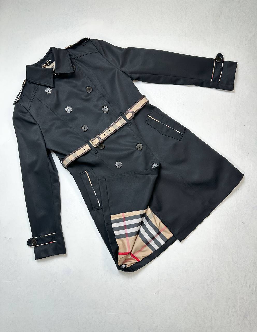 Burberry Brit Trench Coat Nova Check Belted Womens in 2 Colors Best Sale UK Reps AAA Quality