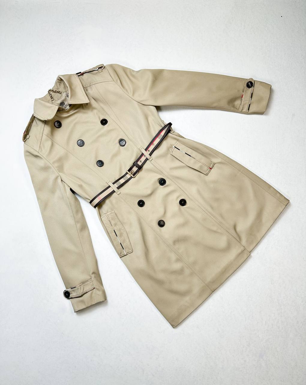 Burberry Brit Trench Coat Nova Check Belted Womens in 2 Colors Best Sale UK Reps AAA Quality