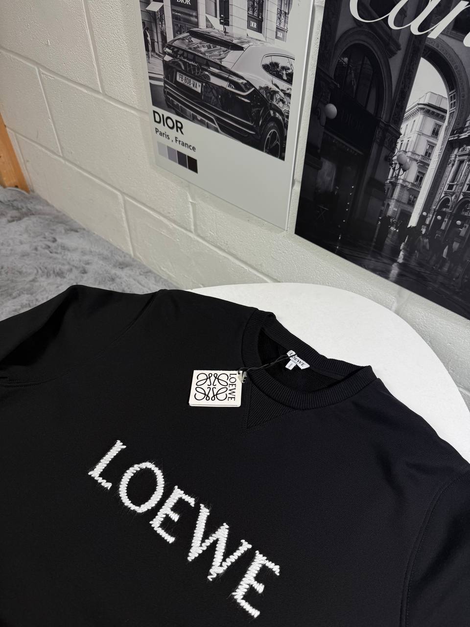 Loewe Logo-Embroidered Round Neck Mens Jumpers in 2 Colors UK Reps AAA Quality