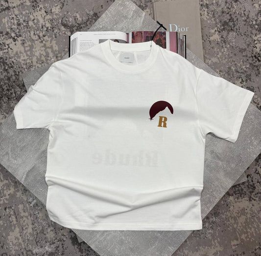 Rhude Moonlight Tropics Mountain Logo T-Shirts Mens in 2 Colors UK Reps AAA Quality
