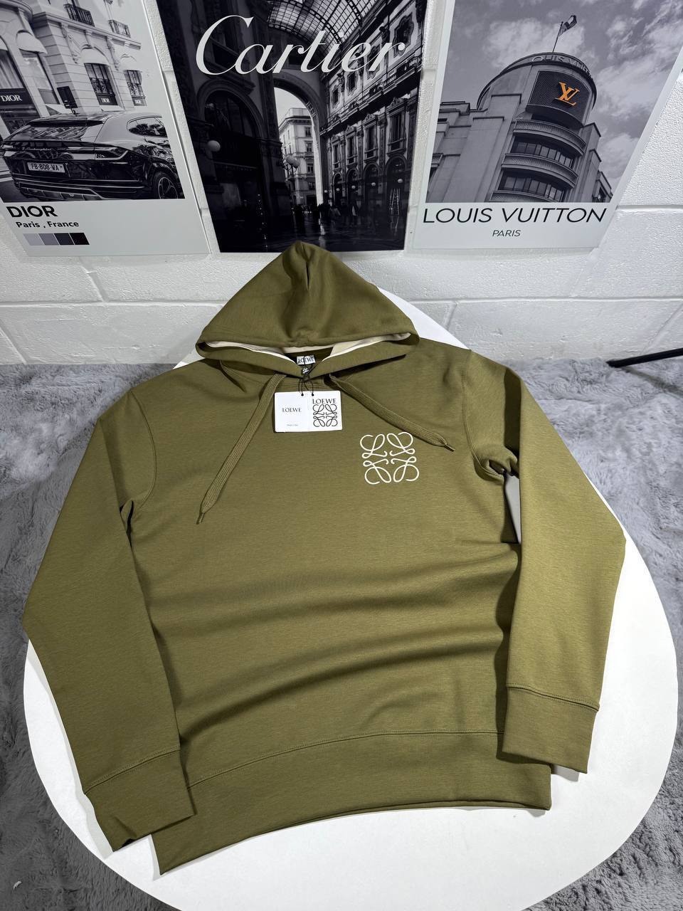 Loewe Anagram Jacquard-Knit Wool Hoodies in 2 Colors for Mens UK Reps AAA Quality