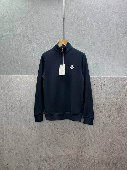 Moncler Badge Logo Quarter Zip Jumpers in Multiple Colors Mens UK Reps AAA Quality