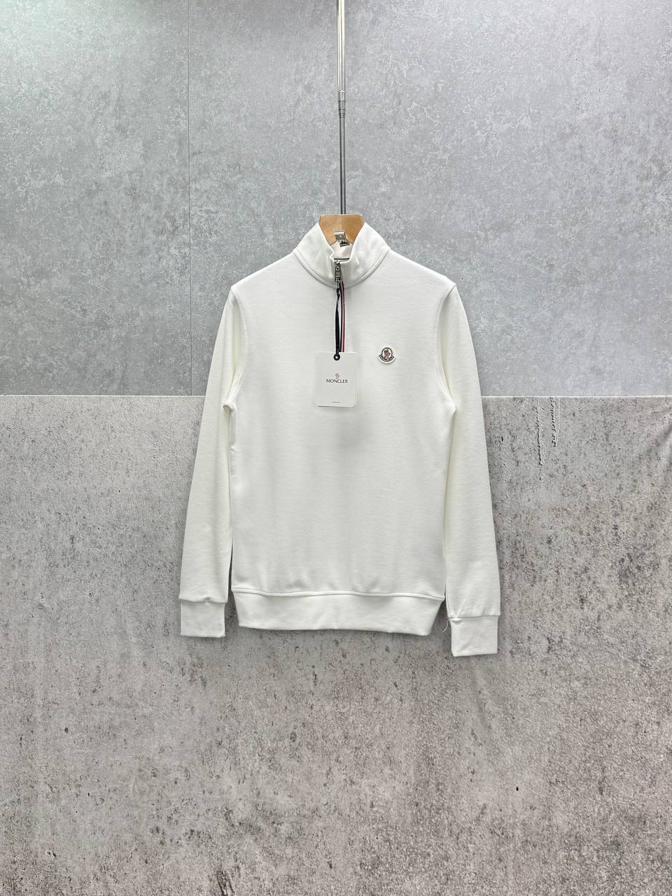 Moncler Badge Logo Quarter Zip Jumpers in Multiple Colors Mens UK Reps AAA Quality
