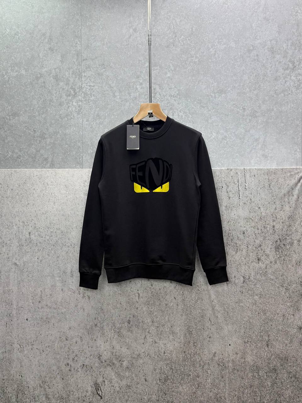 Fendi Long Sleeve Monster White with Chest Embroidery Jumpers Mens in 2 Colors UK Reps AAA Quality