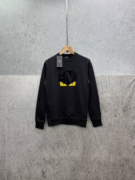 Fendi Long Sleeve Monster White with Chest Embroidery Jumpers Mens in 2 Colors UK Reps AAA Quality