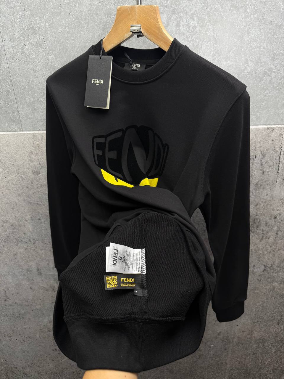 Fendi Long Sleeve Monster White with Chest Embroidery Jumpers Mens in 2 Colors UK Reps AAA Quality