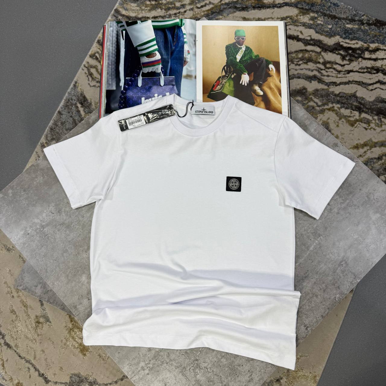 Stone Island Logo-Patch Crew-Neck T-Shirts Mens in Multiple Colors Best Sale UK Reps AAA Quality