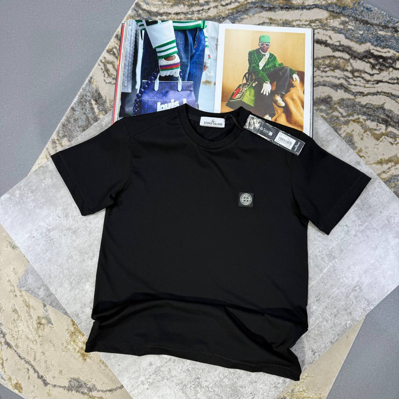 Stone Island Logo-Patch Crew-Neck T-Shirts Mens in Multiple Colors Best Sale UK Reps AAA Quality