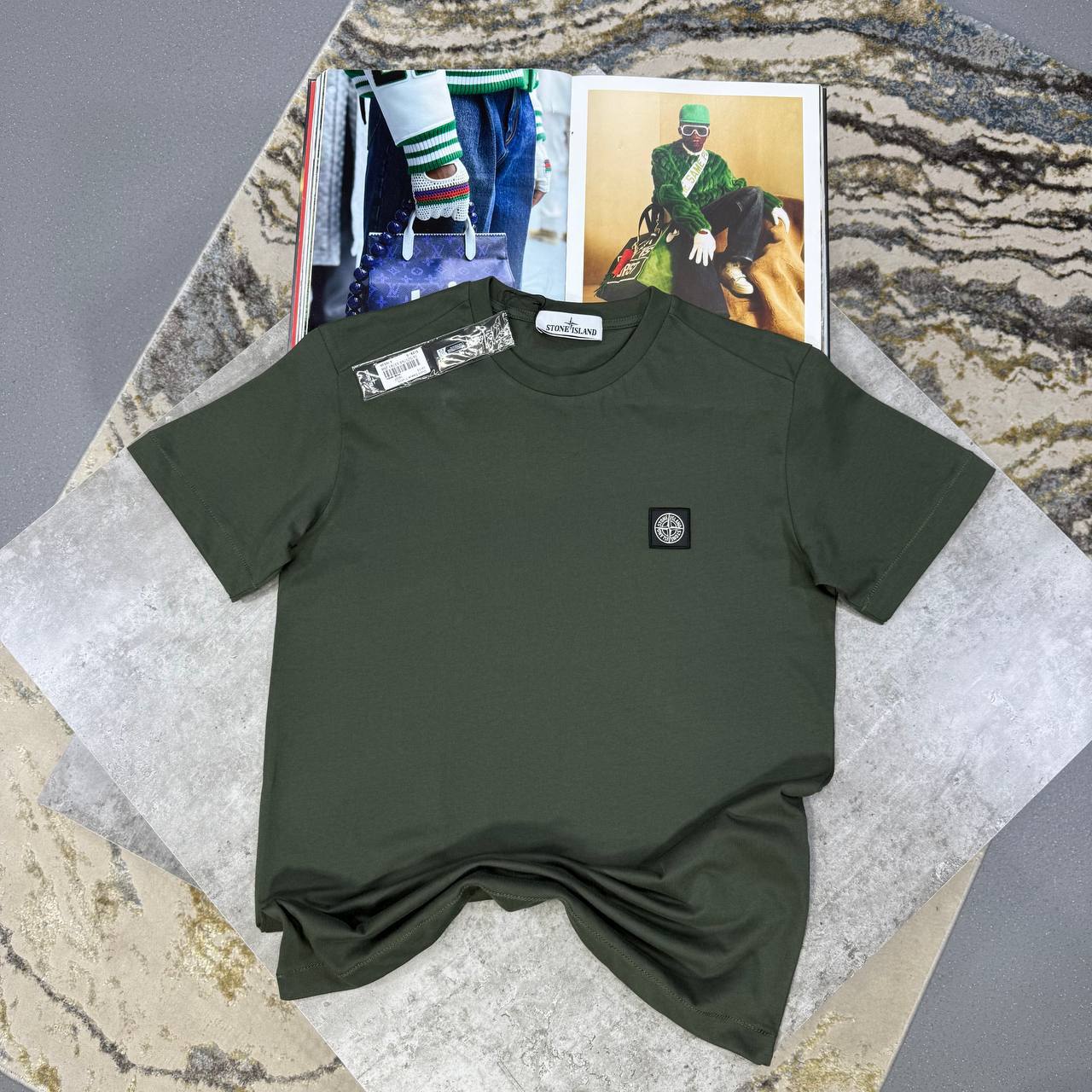 Stone Island Logo-Patch Crew-Neck T-Shirts Mens in Multiple Colors Best Sale UK Reps AAA Quality