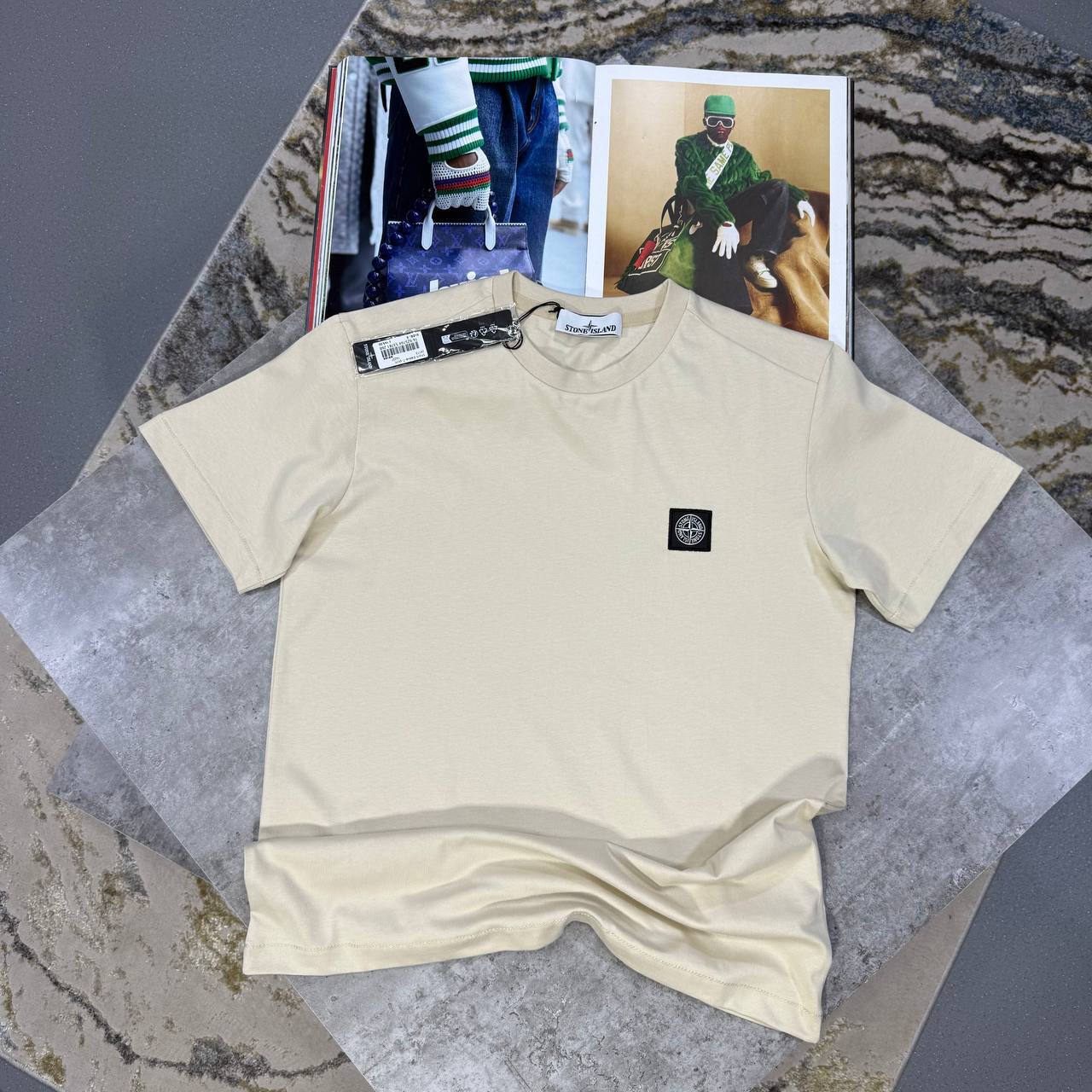 Stone Island Logo-Patch Crew-Neck T-Shirts Mens in Multiple Colors Best Sale UK Reps AAA Quality