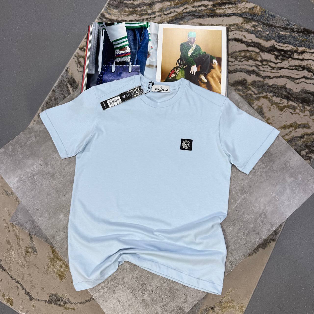 Stone Island Logo-Patch Crew-Neck T-Shirts Mens in Multiple Colors Best Sale UK Reps AAA Quality