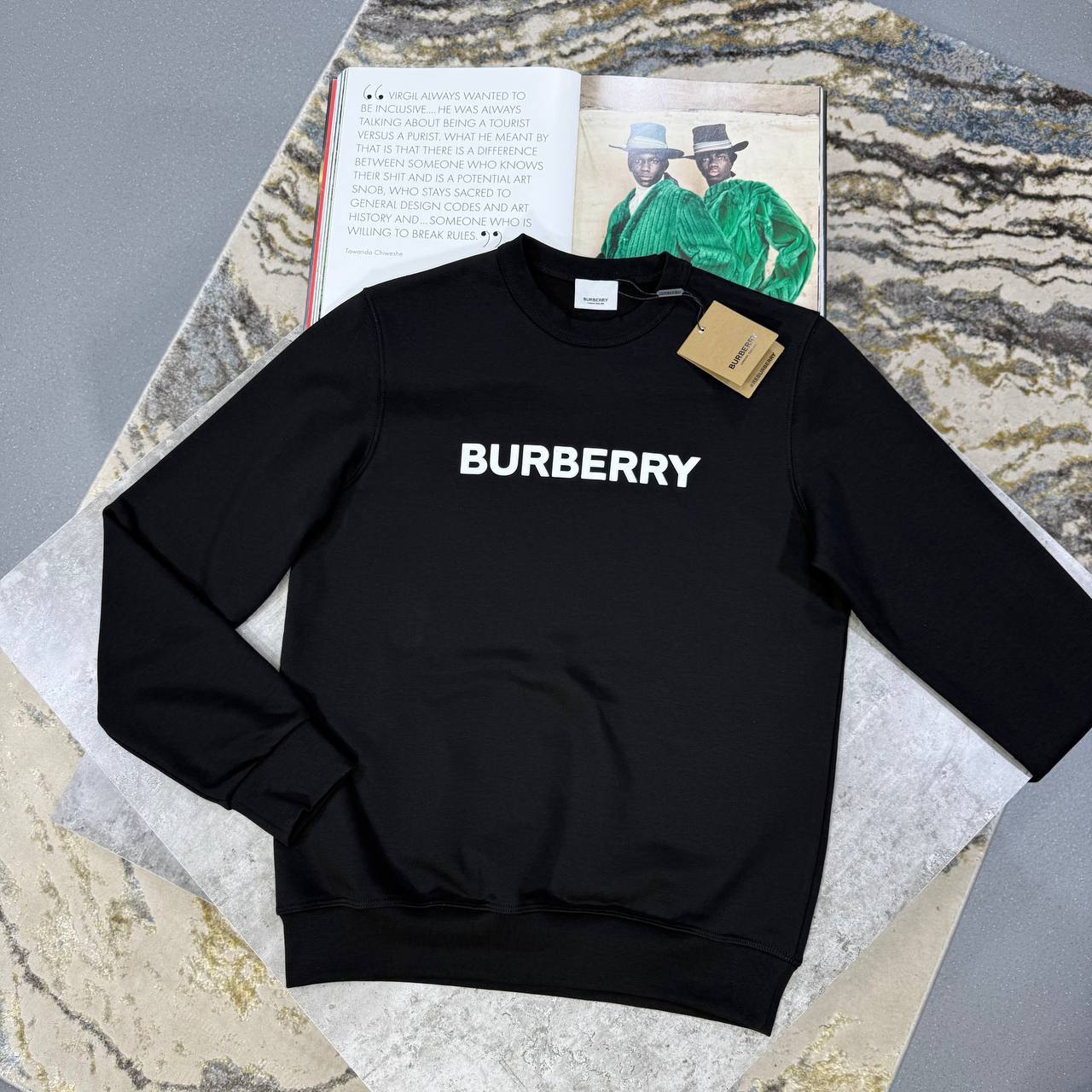 Burberry Logo Print Cotton Sweatshirt Mens in Multiple Colors Best Sale UK Reps AAA Quality