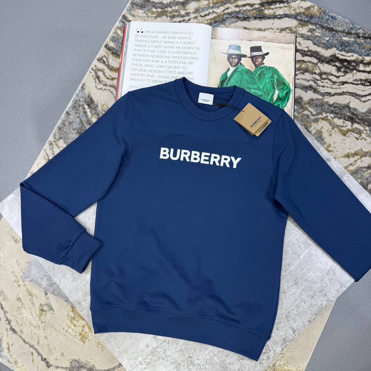 Burberry Logo Print Cotton Sweatshirt Mens in Multiple Colors Best Sale UK Reps AAA Quality