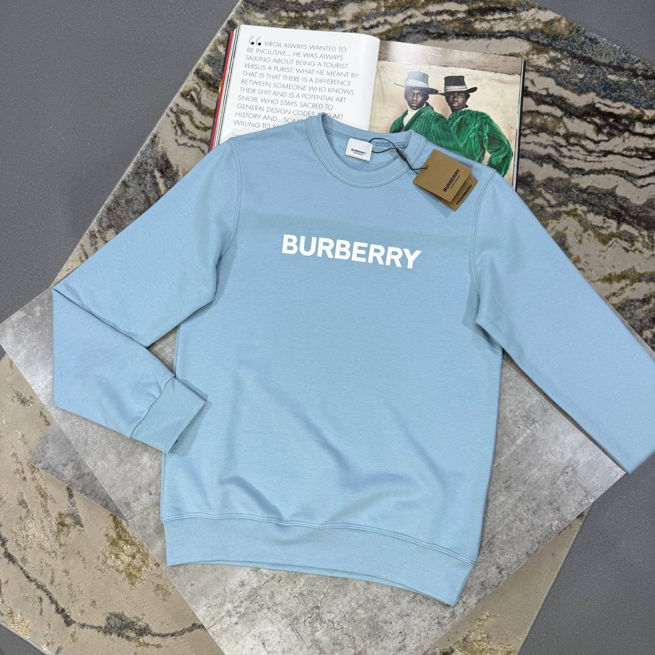 Burberry Logo Print Cotton Sweatshirt Mens in Multiple Colors Best Sale UK Reps AAA Quality