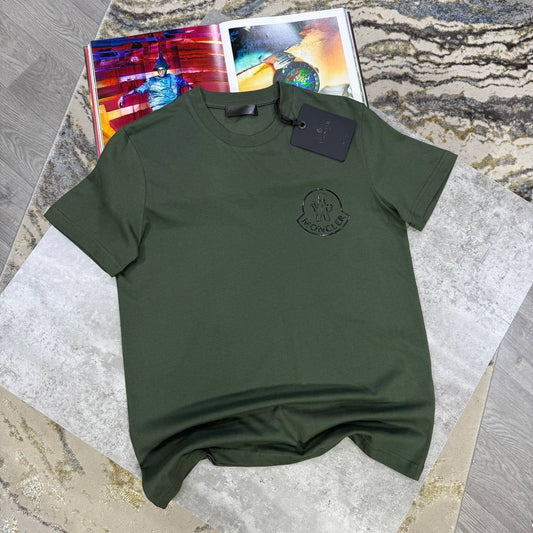 Moncler Logo-Flocked Appliqued Cotton-Jersey T-Shirt Mens in Multiple Colors Best Sale UK Reps AAA Quality