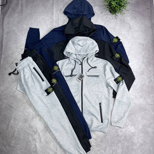 Stone Island Softshell Primaloft Hooded Tracksuit Mens in Multiple Colors Best Sale UK Reps AAA Quality