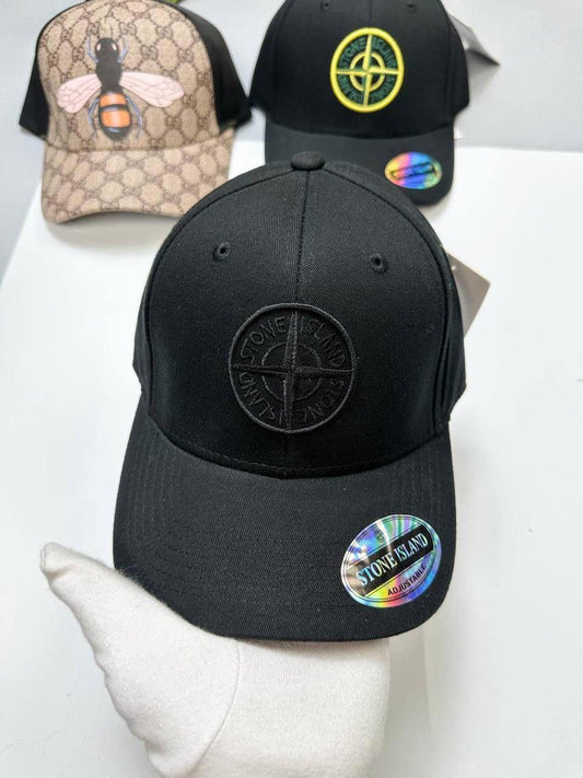 Stone Island Embroidered-Logo Cotton Baseball Cap Mens in Black Best Sale UK Reps AAA Quality