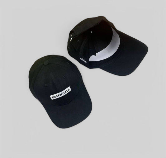Essentials Logo Baseball Cap Mens in Black Best Sale UK Reps AAA Quality
