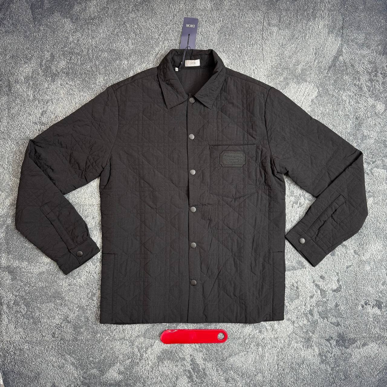 Christian Dior Cannage Technical Fabric Overshirt Mens in Black Color UK Reps AAA Quality