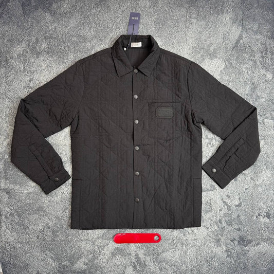 Christian Dior Cannage Technical Fabric Overshirt Mens in Black Color UK Reps AAA Quality