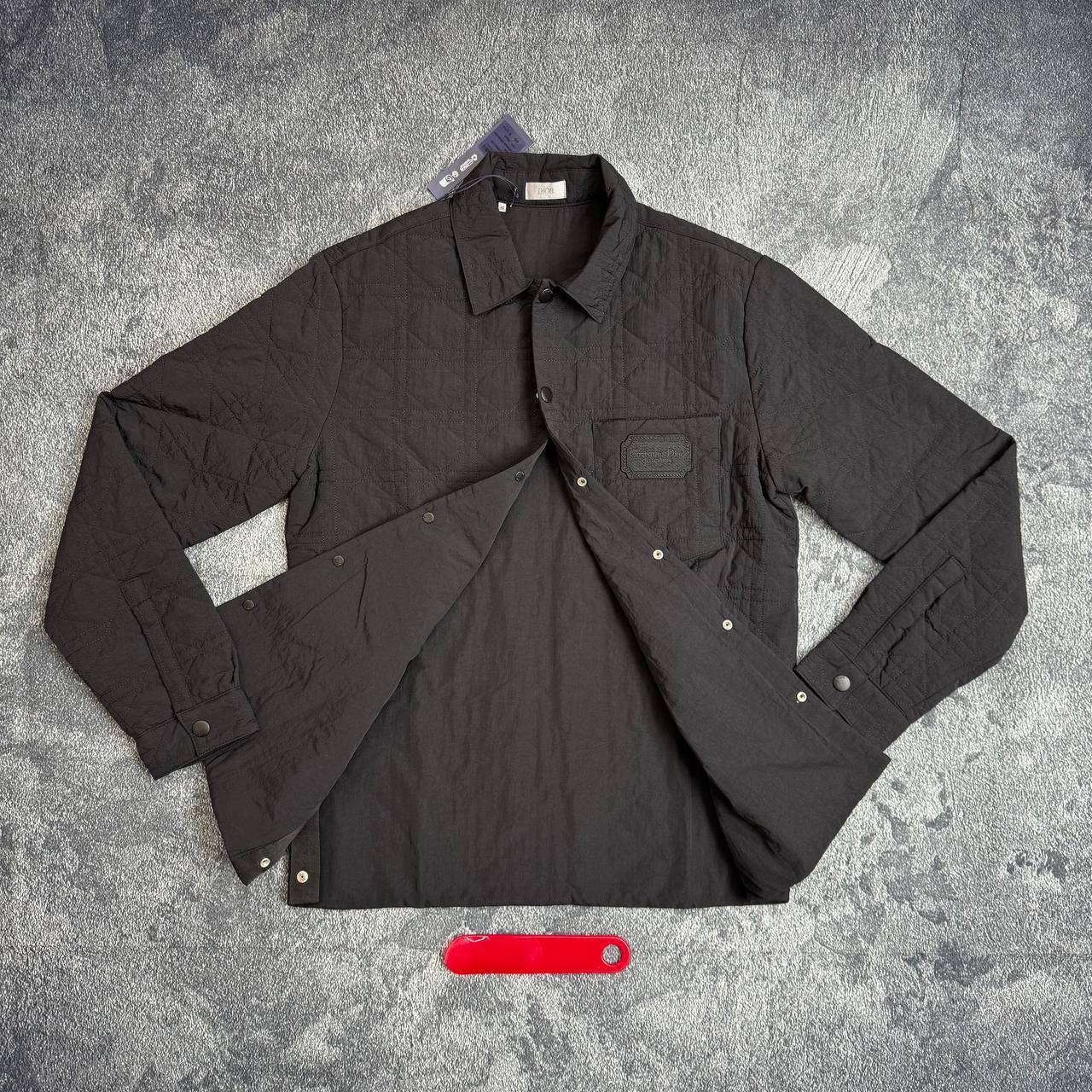 Christian Dior Cannage Technical Fabric Overshirt Mens in Black Color UK Reps AAA Quality