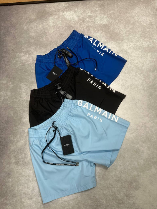 Balmain Logo Printed Swim Shorts Mens in Multiple Colors Best Sale UK Reps AAA Quality