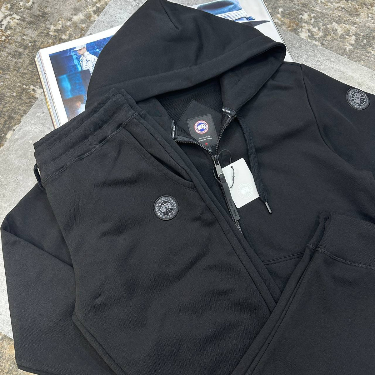 Canada Goose Sleek Full-Zip Hooded Tracksuit Mens UK Replica Superclone Quality